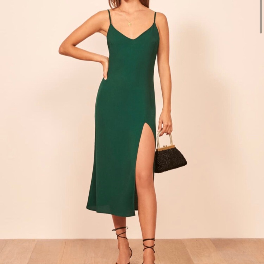 Lightweight green midi dress